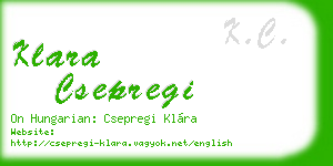 klara csepregi business card